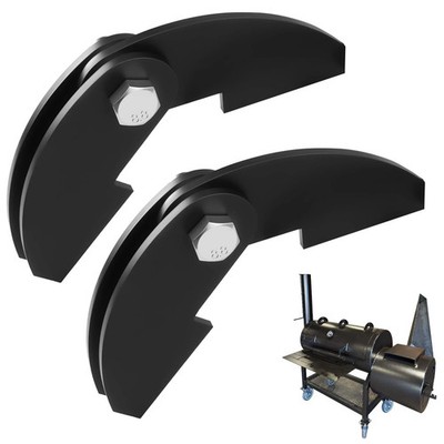 2 Pack Heavy Duty BBQ Smoker Hinge for BBQ Smoker Hinge Doors Size: 8 X 2 1/4