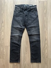 Replay 573 Eco Plus Rocco Straight Fit 30W 32L Denim Jeans Black �150 RRP BNWT