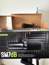 Shure SM7dB Dynamic Microphone Built-in Preamp Used Excellent Condition