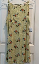 Urban Outfitters Womens Size 8 Floral Dress Open Back Sleeveless Gorpcore NWT