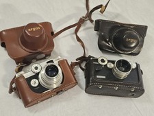 Vintage Argus 35mm, C-four  Range Finder Camera Lot Of 2 With Cases Untested