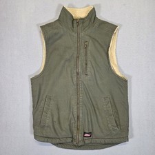 Dickies Vest Mens Small Olive Green Sherpa Lined Full Zip Work Outdoor Adult