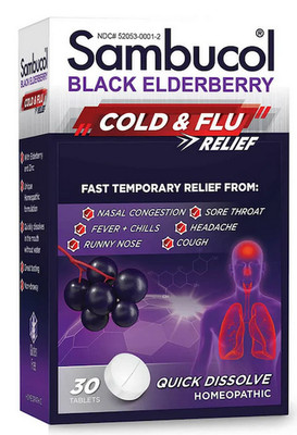 Sambucol Black Elderberry Cold & Flu 30 tablets
