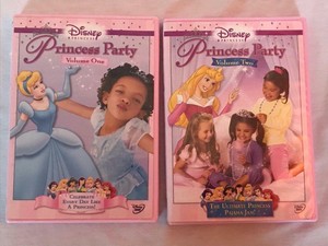 DISNEY PRINCESS PARTY VOLUMES 1 & 2 DVD SET AURORA CINDERELLA 786936239379 | eBay