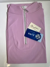 Tailored Sportsman ICEFIL Short Sleeve Ziptop Shirt Eye Candy pink/ Silver MD