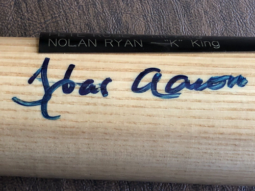 HANK AARON PETE ROSE NOLAN RYAN MULTI SIGNED # BAT KINGS OF BASEBALL ADIRONDACK - Picture 4 of 9
