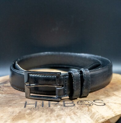 Marks and Spencer Herren Gürtel M&S Leder Jeansgürtel Schwarz Größe 38-40