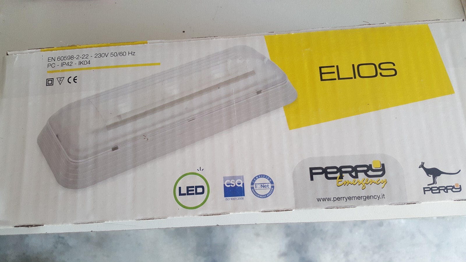Lampada di Emergenza Perry 16 LED per Casa e Ufficio - Elios New IP42