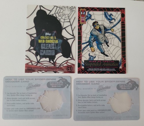 Spider-Man lot '02 Web-Shooter '94 Suspended Animation Doc Ock Lenticular Cards - Picture 2 of 2