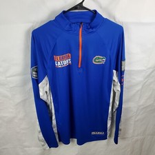 Colosseum Pullover Men's Large Blue Florida Gators 1/4 Zip NCAA Athletic Shirt