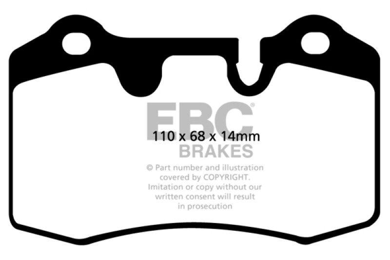 Ebc For 04-12 Aston Martin DB9 5.9 Redstuff Rear Brake Pads