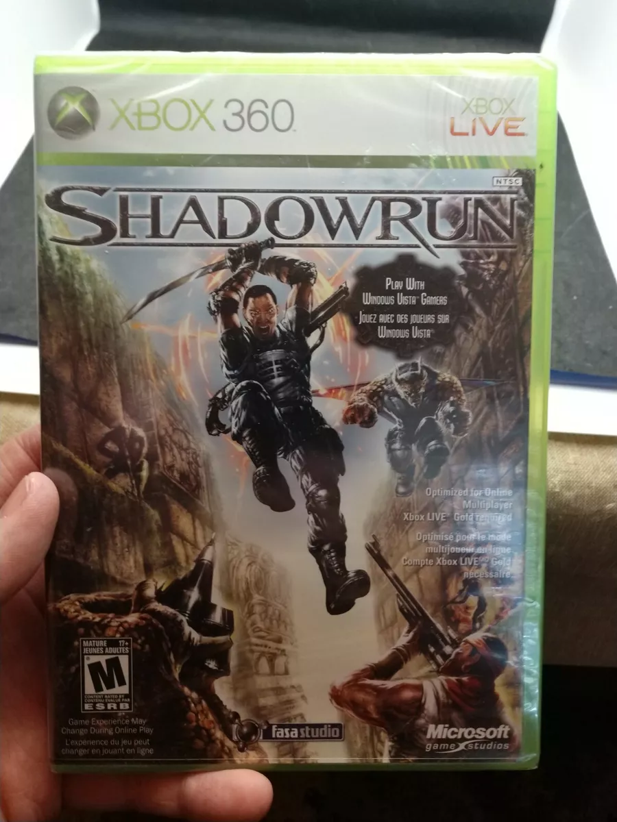 SHADOW RUN XBOX 360 - Disc and Case rated M 17+