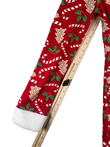 Christmas Winter Holiday Pajama Dress Girls 16 Reversible Reindeer Mistletoe - Picture 9 of 9
