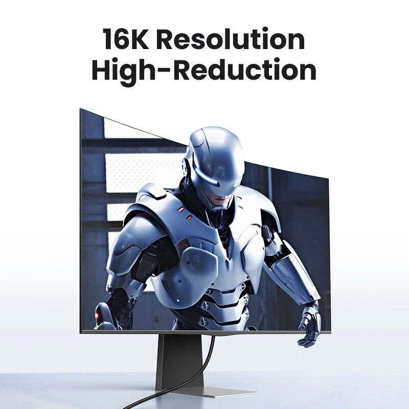 UGREEN 16K Displayport Cable DP2.1 240Hz 80Gbps Video Audio For TVBox PC Monitor - Image 2 of 4