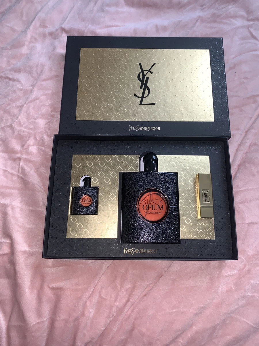 Black opium gift set with lipstick hot sale