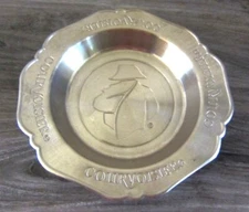 Courvoisier Le Cognac Fran Metal Ashtray / Bottle Holder Distillery Collectible