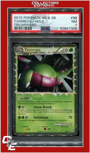 Triumphant 98 Yanmega Holo PSA 7