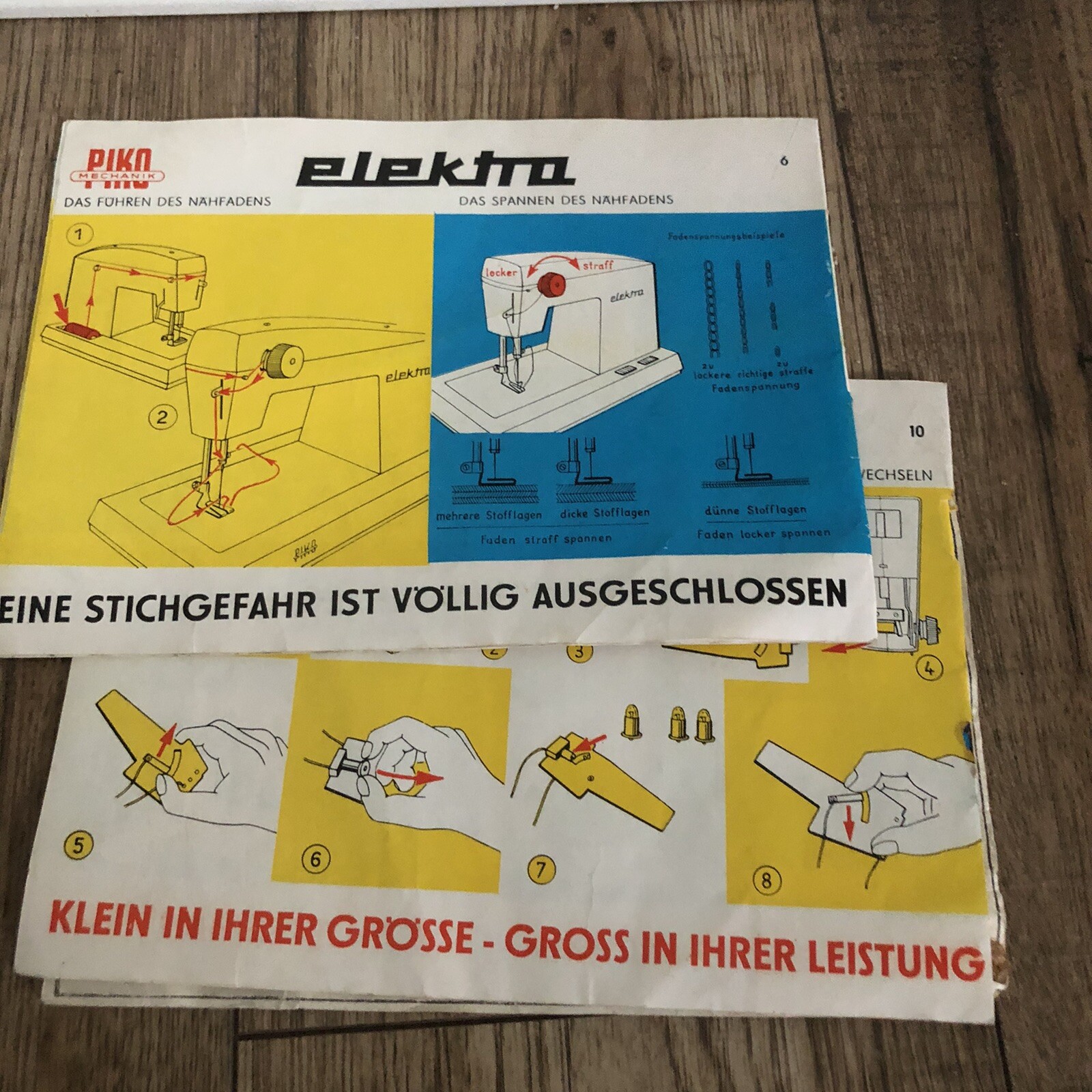 PIKO Vintage Mechanik Elektra Sewing Machine 60’s Children Toy sewing