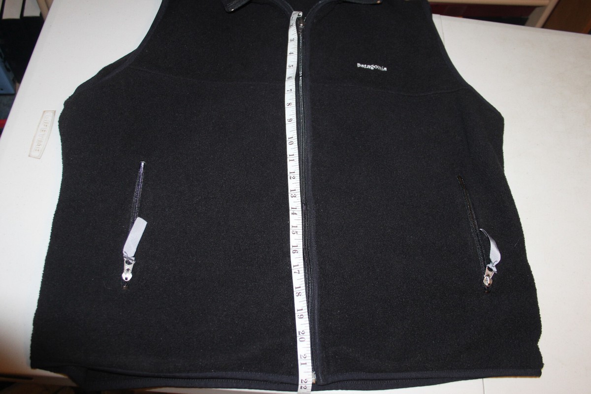 Patagonia Men's Synchilla Full Zip Fleece Vest XL Black