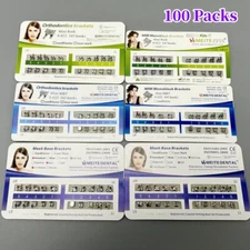 100 Packs Dental Orthodontic Brackets MIM Monoblock Mini Roth/MBT 022 345 Hooks