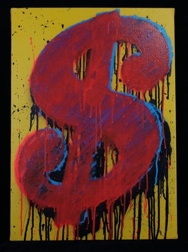 BRUSK Original signiert +Sticker banksy,shepard fairey,martin whatson,snik,dmv - Bild 1 von 11