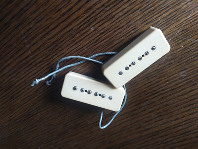 Seymour Duncan Vintage P90 Set Bridge Neck Soapbar, Creme Covers