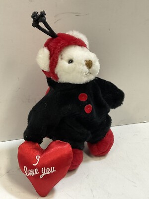 Loveables Bugables I Love You Ladybug Teddy Bear 5  Tall OldGnu
