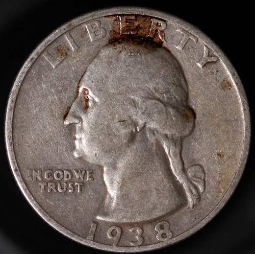 1938 S Washington Quarter    AU    (A)