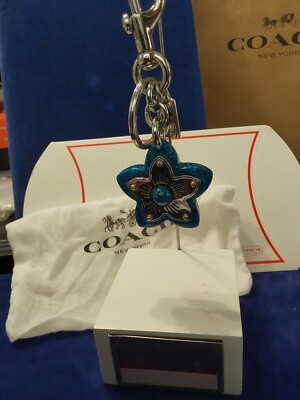 Coach Blue Resin Flower Purse Charm/Keyring F35132 | eBay