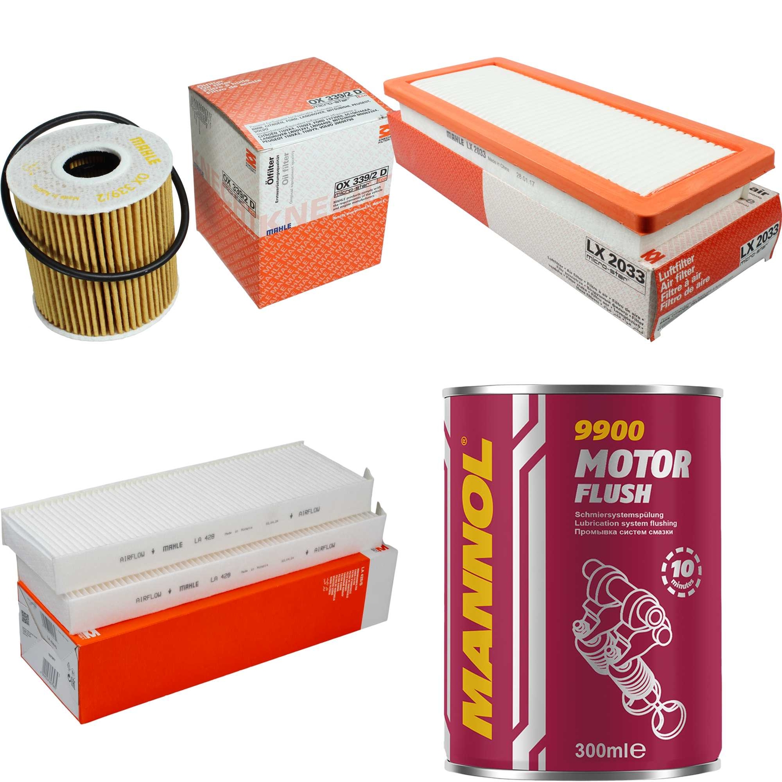 Mahle / Knecht Inspektionspaket Filter Set Sct Motor Flush MotorspüLung 11603542-image