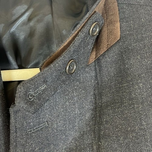 Roundtree & Yorke Sport Coat Wool Men's 40L Charcoal Gray Unlined Blazer - Picture 3 of 7