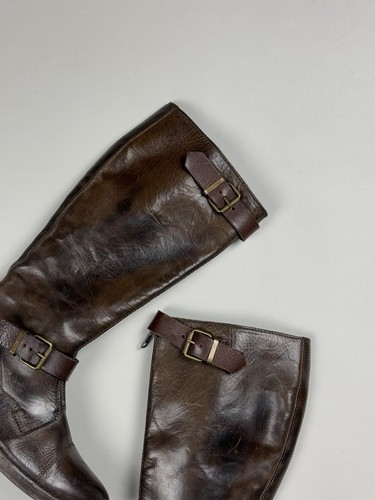 MOMA Damas Avant-Garde Cuero Cremallera Completa Botas Altas Zapatos Talla 38 / EE. UU. 7 - Imagen 2 de 17