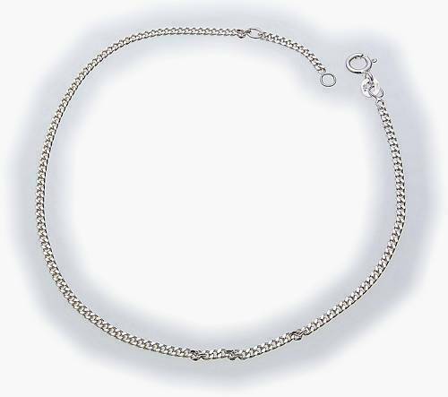 Cadena blindada de plata 925 25 cm para charms cadena de pies plata de ley - Imagen 4 de 4