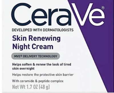 24 Ct. CeraVe Skin Renewing Night Cream, 1.7oz Ceramide Peptide NEW In Box