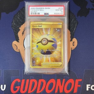 💎PSA 10 GEM MINT 2020 Pokemon Sword & Shield QUICK BALL #216 Full Art SECRET