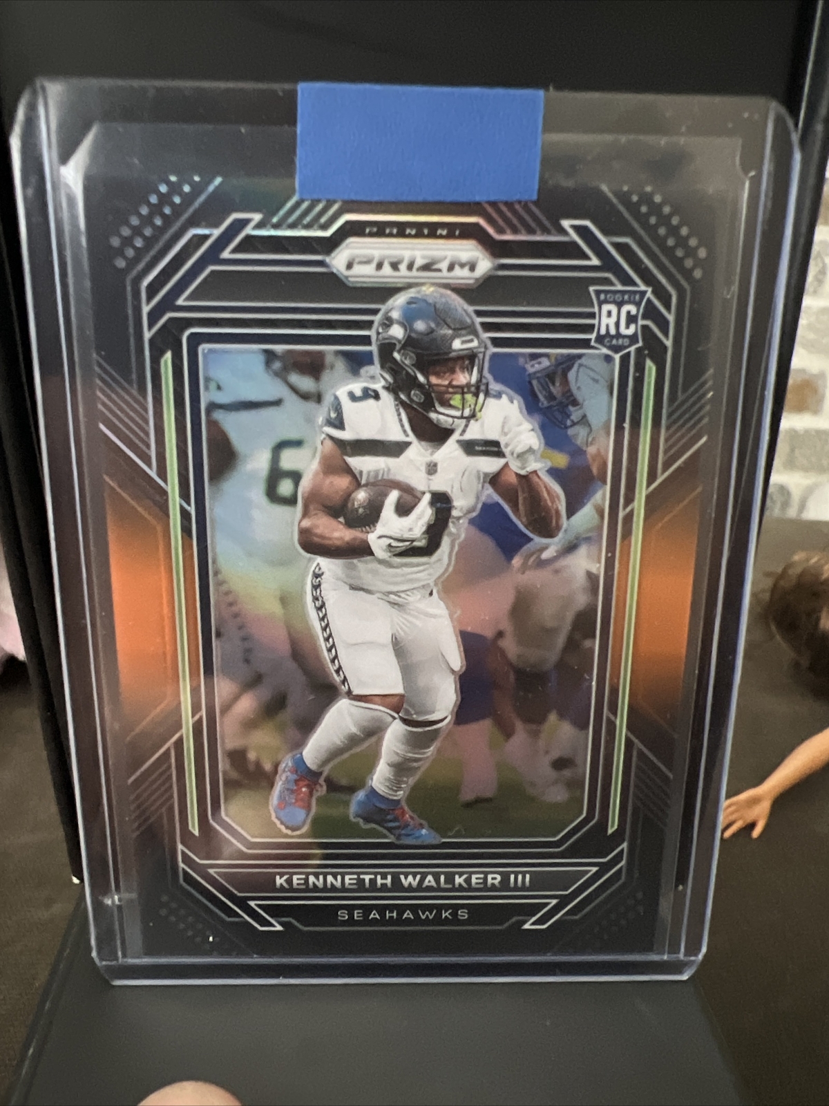 2022 Panini Chronicles Kenneth Walker Prizm Black Orange RC Rookie /75