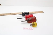 Lot of 5 Stubby Mini Flathead/Slotted Phillips Screwdrivers