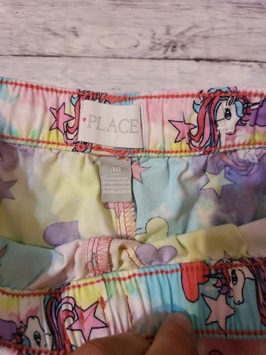 Children's Place Girls Unicorn & Rainbows Shorts Size 10 - Picture 3 of 3