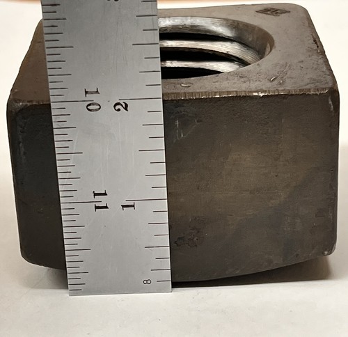(1) 2"-4.5 Tuercas Cuadradas Patrón Pesado Acero Liso 2 -4 1/2 TUERCA CUADRADA (3-1/8 x 2) - Imagen 3 de 10