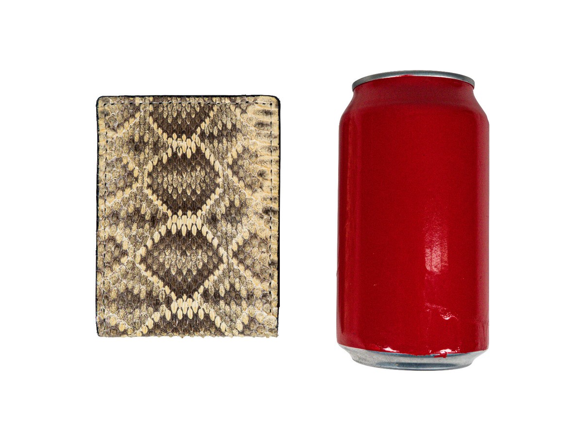 Bシールドウォレット Real Eastern Diamondback Rattlesnake Skin Bifold Wallet (598