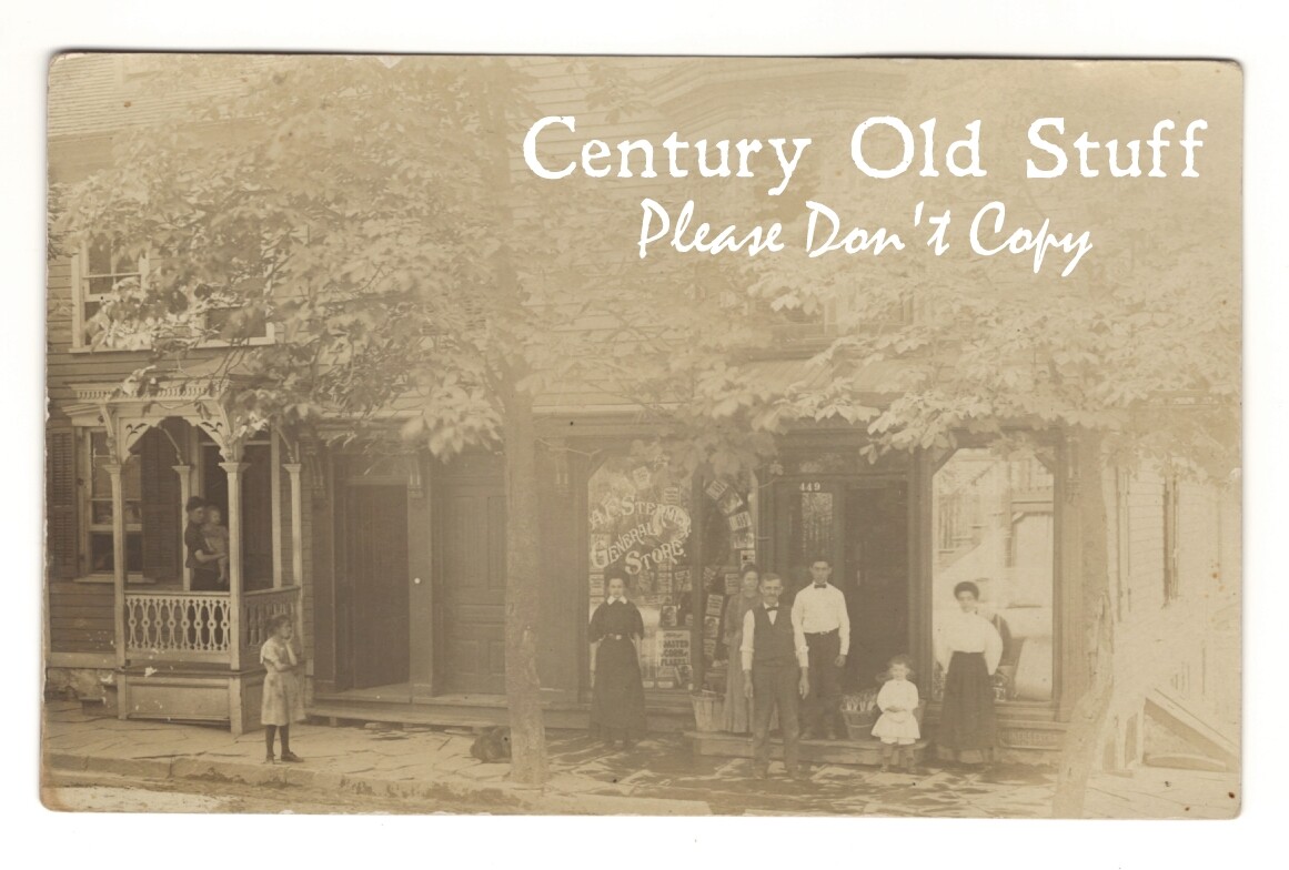 RPPC, Antique Photo of the A.F. Stermer General Store in Mauch Chunk