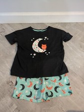 NEW GIRLS CAT  JACK OWL HALLOWEEN PAJAMA SHRT SET SIZE S 6-7