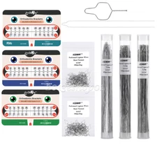 AZDENT Dental Wire Preformed Ligature Ties Long Short Twist / Brackets Braces