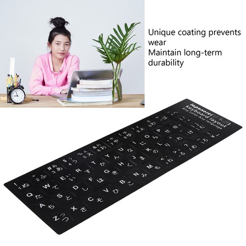 Keyboard Sticker Japanese Waterproof White Letter For Notebook Desktop PC Compu - Picture 2 of 24