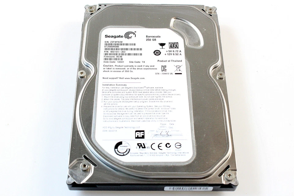 Seagate Barracuda 7200.14 ST250DM000 250GB HDD 3.5'' intern SATA 6Gb/s 1BD141
