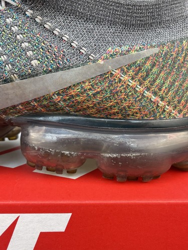 Nike Air Vapormax Flyknit Grey Multi Color UK 8 Trainers 849558-019 - 第 8/20 張圖片