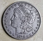 1878 CC  Morgan Silver Dollar Extremely Fine XF Almost AU US Carson City Coin