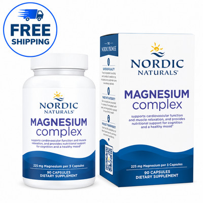 Nordic Naturals Magnesium Complex 90 Capsules Mood Muscle Support Supplement