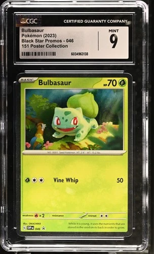2023 Bulbasaur #46 Holo Pokemon Poster Collection Black Star Promo CGC 9 Mint
