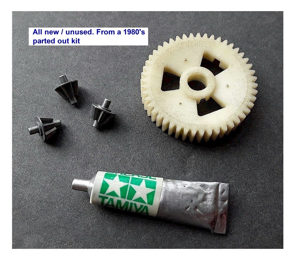 Vintage RC Tamiya Car Differential Gear Fast Wild One Hotshot Frog +Bevel Grease
